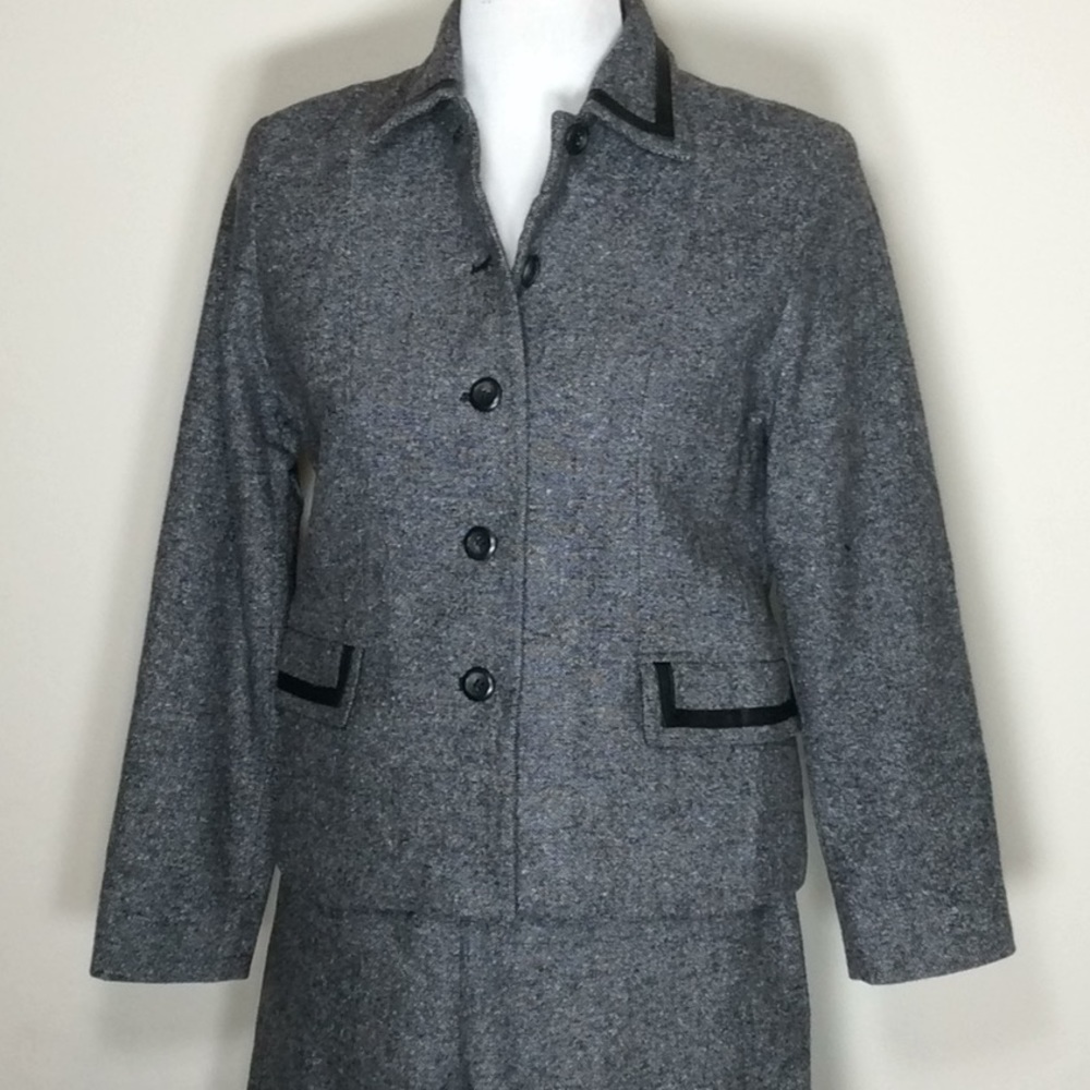 Pendleton Wool, Silk & Leather Pantsuit